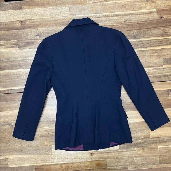 Vintage MICHAEL 100% Wool High Quality Button Front Black Blazer Fully Lined 2 - Picture 2 of 10